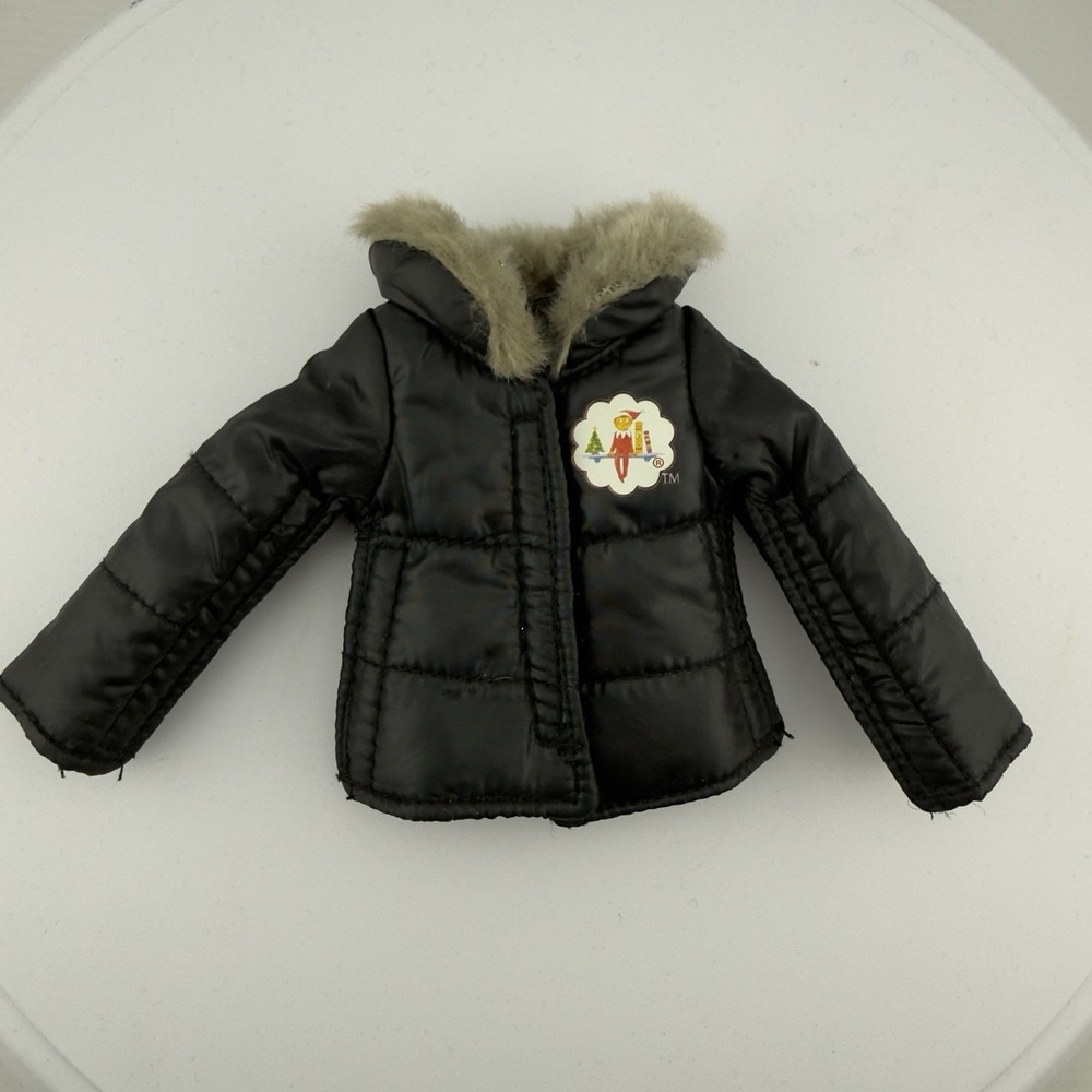 The Elf on the Shelf Claus Couture Puffy North Pole Parka Jacket Coat Bomber Fur